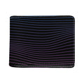 Blue And Purple EDM Wave Print Bifold Wallet
