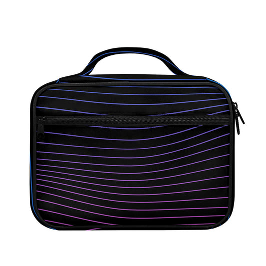 Blue And Purple EDM Wave Print Briefcase Bible Bag