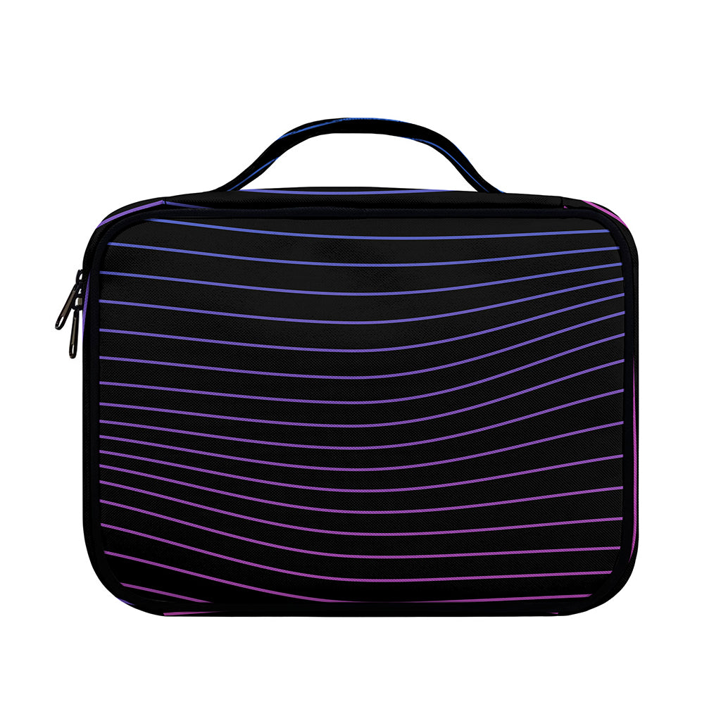 Blue And Purple EDM Wave Print Briefcase Bible Bag