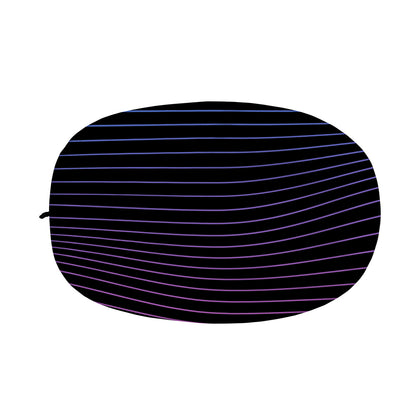 Blue And Purple EDM Wave Print Car Side Mirror Covers