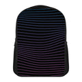 Blue And Purple EDM Wave Print Casual Backpack