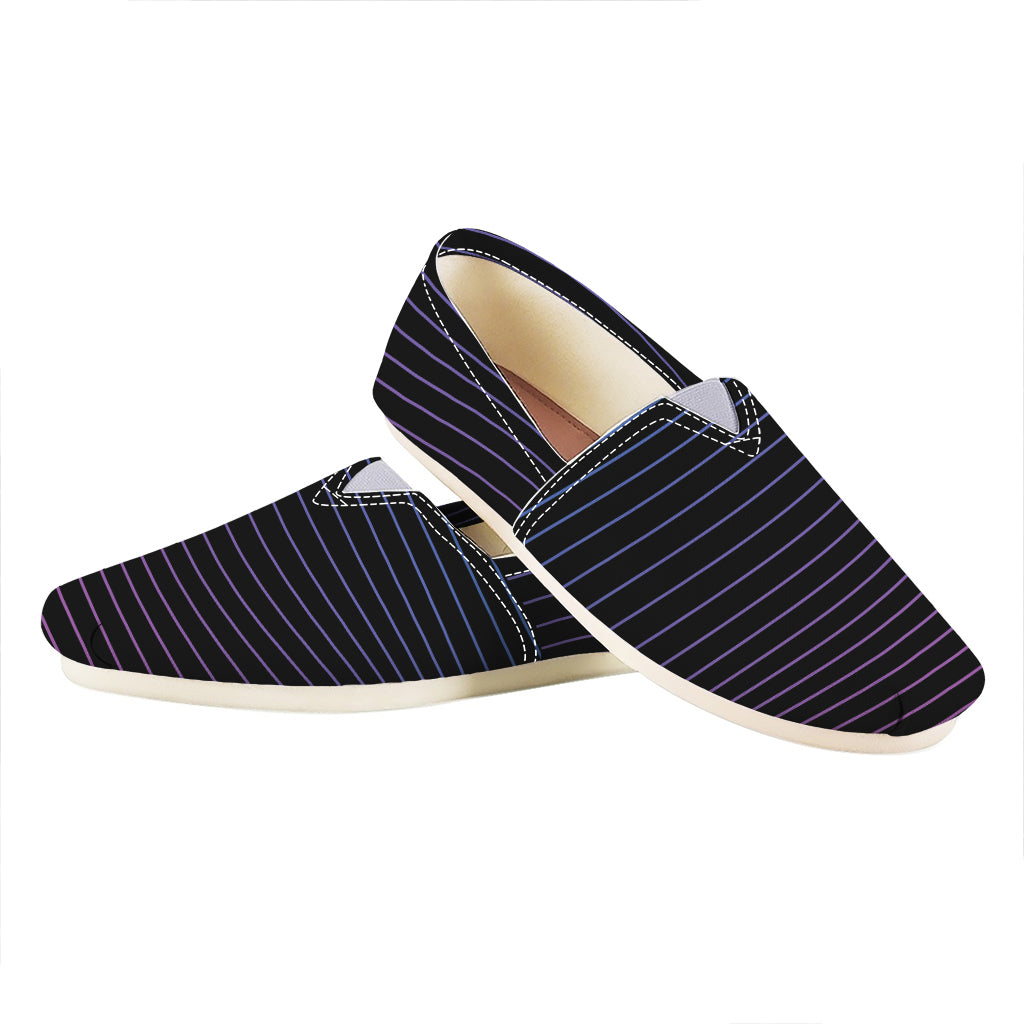 Blue And Purple EDM Wave Print Casual Shoes