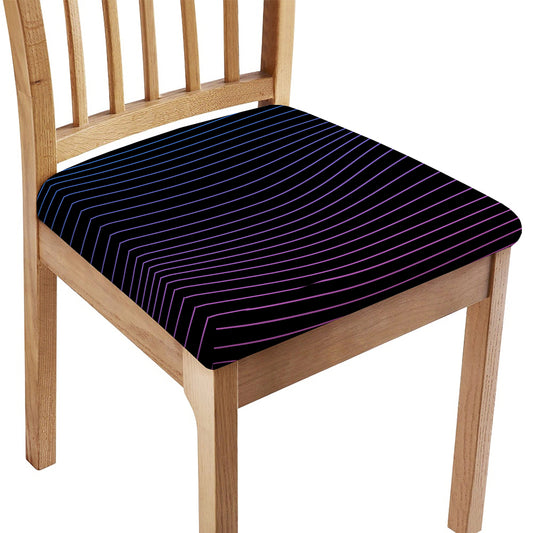 Blue And Purple EDM Wave Print Chair Cushion Cover