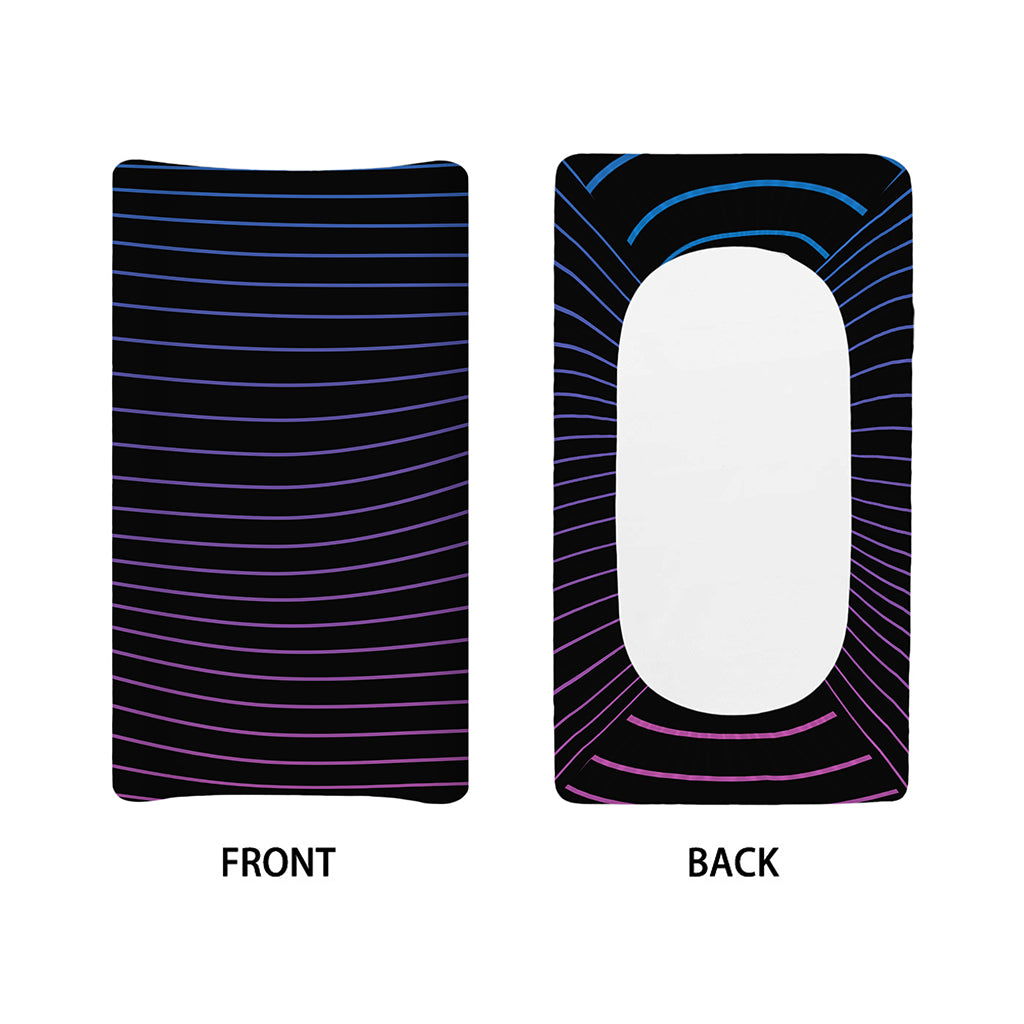 Blue And Purple EDM Wave Print Changing Pad Cover