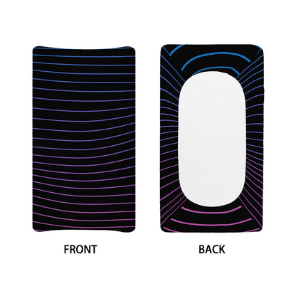 Blue And Purple EDM Wave Print Changing Pad Cover