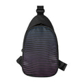 Blue And Purple EDM Wave Print Sling Bag