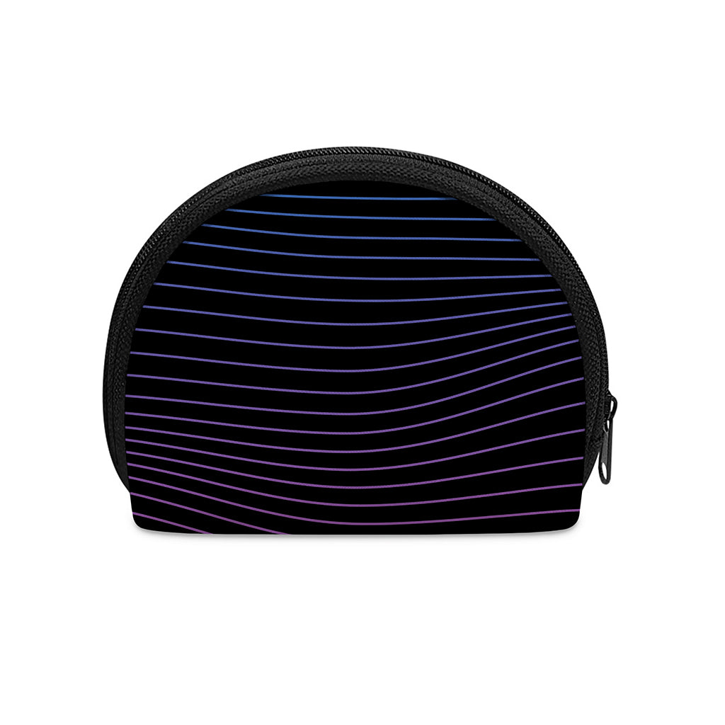 Blue And Purple EDM Wave Print Coin Purse
