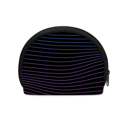 Blue And Purple EDM Wave Print Coin Purse