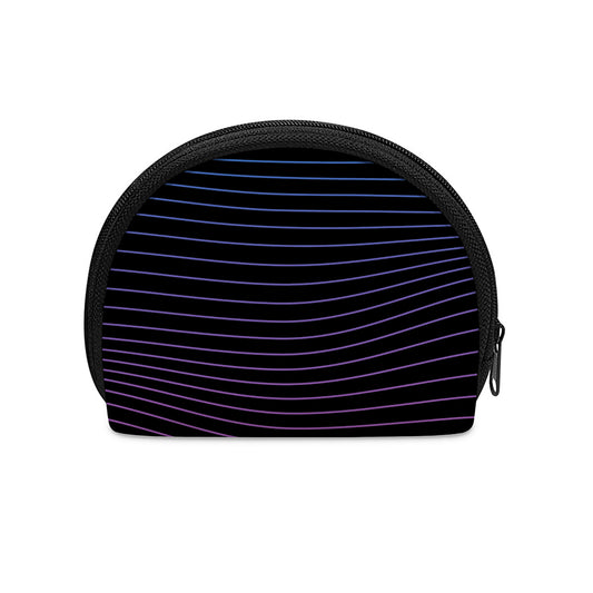 Blue And Purple EDM Wave Print Coin Purse