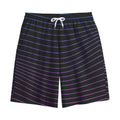 Blue And Purple EDM Wave Print Cotton Shorts