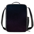 Blue And Purple EDM Wave Print Crossbody Lunch Bag