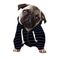 Blue And Purple EDM Wave Print Dog Zip Up Hoodie