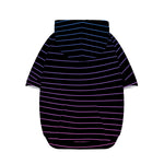 Blue And Purple EDM Wave Print Dog Zip Up Hoodie