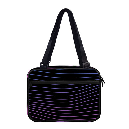 Blue And Purple EDM Wave Print Double Strap Bible Bag
