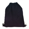 Blue And Purple EDM Wave Print Drawstring Bag