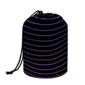 Blue And Purple EDM Wave Print Drawstring Makeup Bag