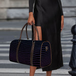 Blue And Purple EDM Wave Print Duffle Bag
