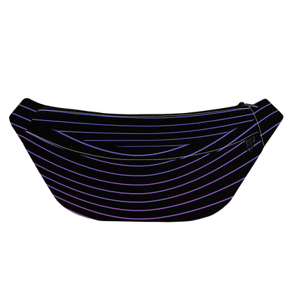 Blue And Purple EDM Wave Print Fanny Pack
