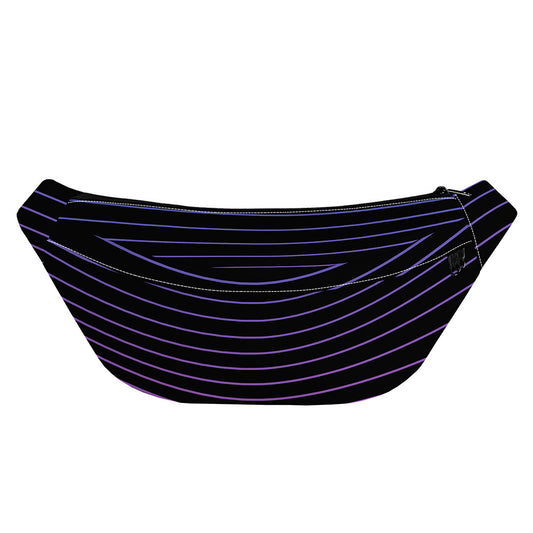 Blue And Purple EDM Wave Print Fanny Pack