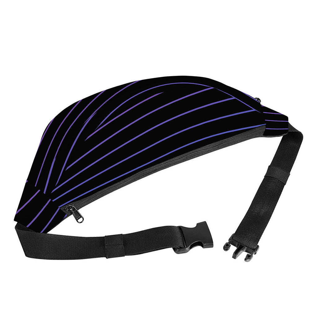 Blue And Purple EDM Wave Print Fanny Pack