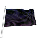 Blue And Purple EDM Wave Print Flag