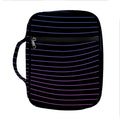 Blue And Purple EDM Wave Print Front Pocket Bible Bag