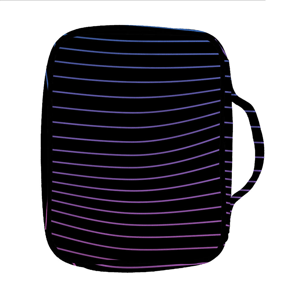 Blue And Purple EDM Wave Print Front Pocket Bible Bag