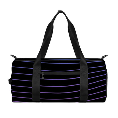 Blue And Purple EDM Wave Print Gym Bag