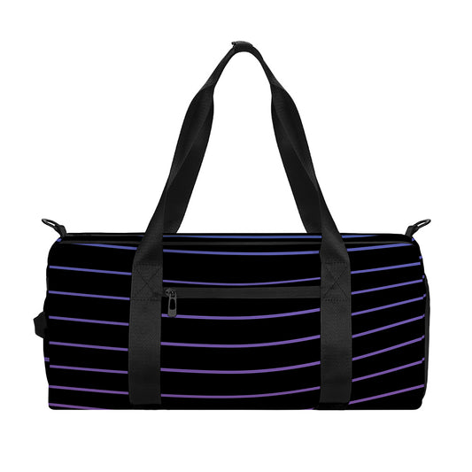 Blue And Purple EDM Wave Print Gym Bag