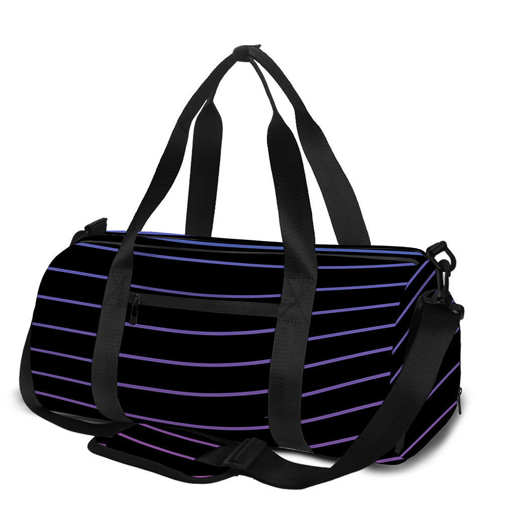 Blue And Purple EDM Wave Print Gym Bag