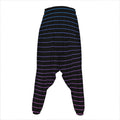 Blue And Purple EDM Wave Print Hammer Pants