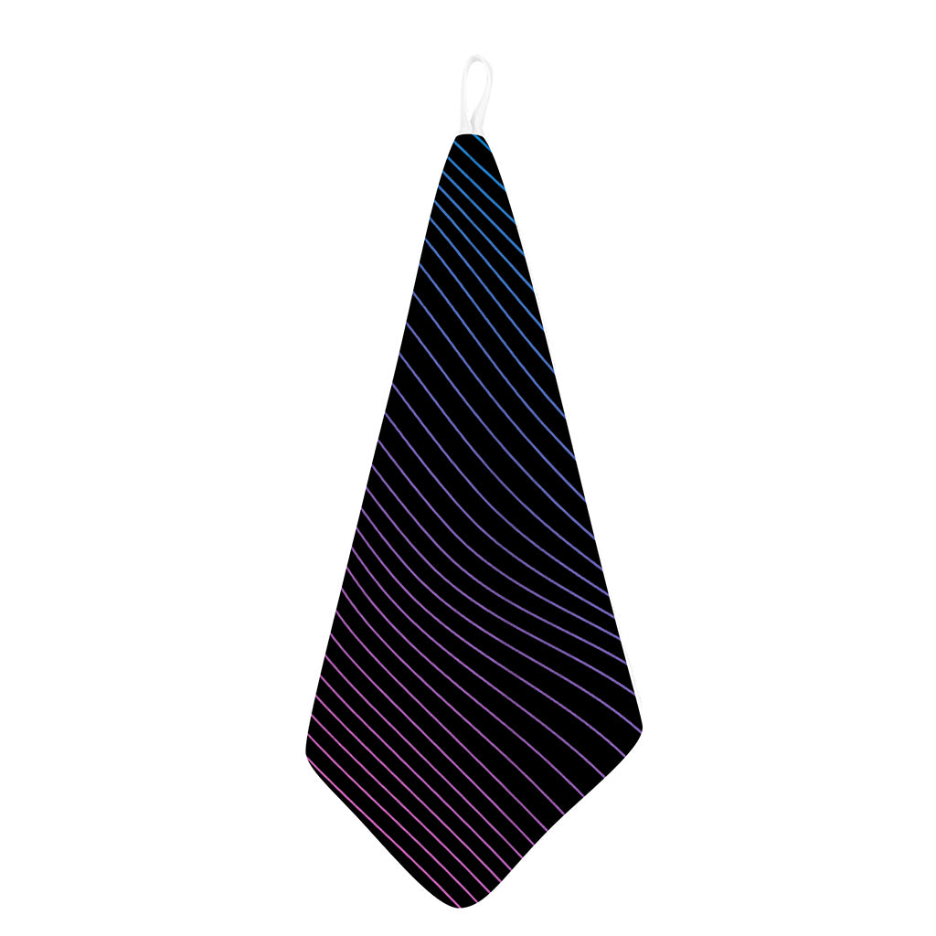 Blue And Purple EDM Wave Print Hand Towel