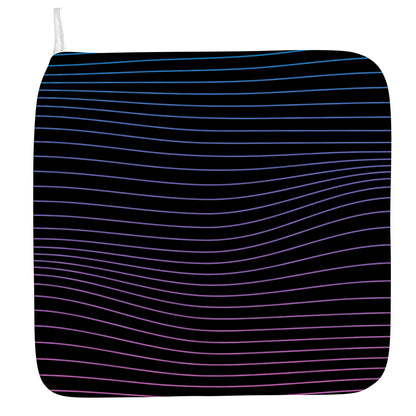 Blue And Purple EDM Wave Print Hand Towel