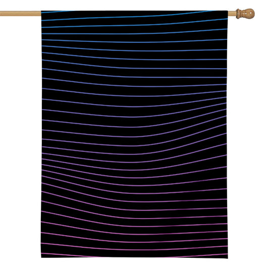 Blue And Purple EDM Wave Print House Flag