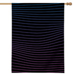 Blue And Purple EDM Wave Print House Flag