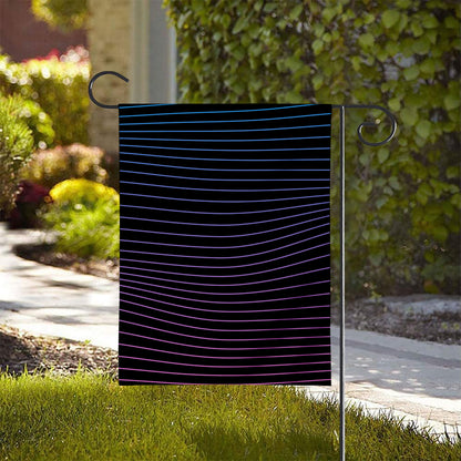 Blue And Purple EDM Wave Print House Flag