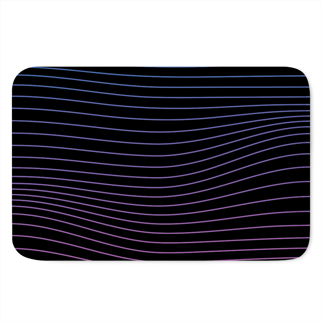 Blue And Purple EDM Wave Print Indoor Door Mat