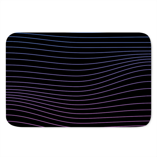 Blue And Purple EDM Wave Print Indoor Door Mat