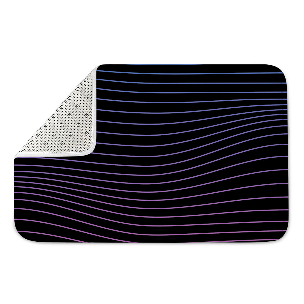 Blue And Purple EDM Wave Print Indoor Door Mat