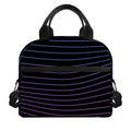 Blue And Purple EDM Wave Print Insulated Lunch Bag