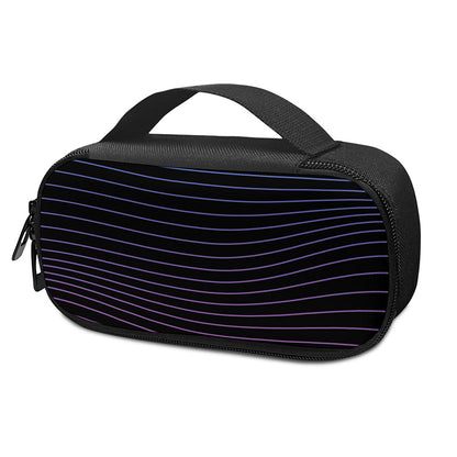 Blue And Purple EDM Wave Print Insulin Cooler Travel Case