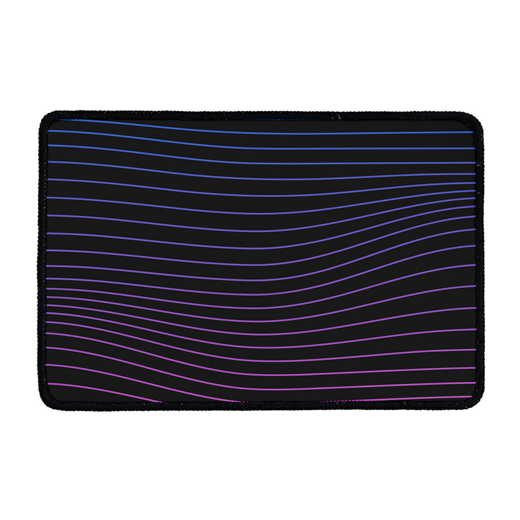 Blue And Purple EDM Wave Print Kitchen Mat