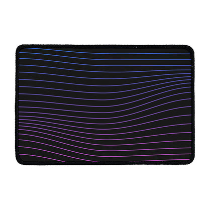Blue And Purple EDM Wave Print Kitchen Mat