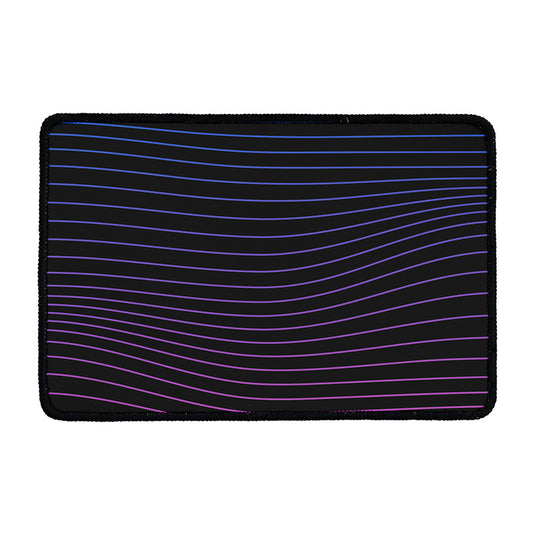 Blue And Purple EDM Wave Print Kitchen Mat