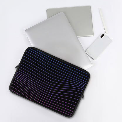 Blue And Purple EDM Wave Print Laptop Sleeve
