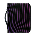 Blue And Purple EDM Wave Print Leather Bible Cover