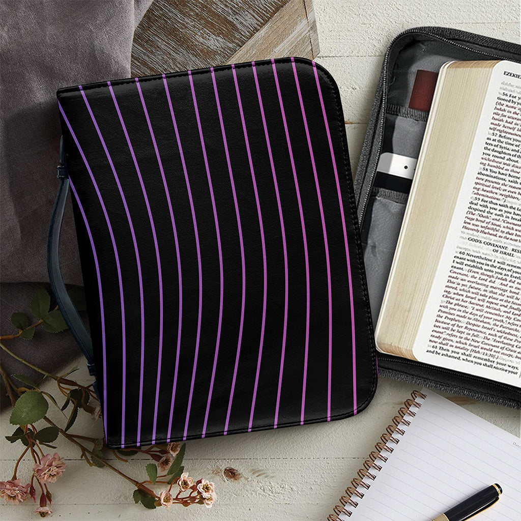 Blue And Purple EDM Wave Print Leather Bible Cover