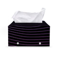 Blue And Purple EDM Wave Print Leather Tissue Box Cover