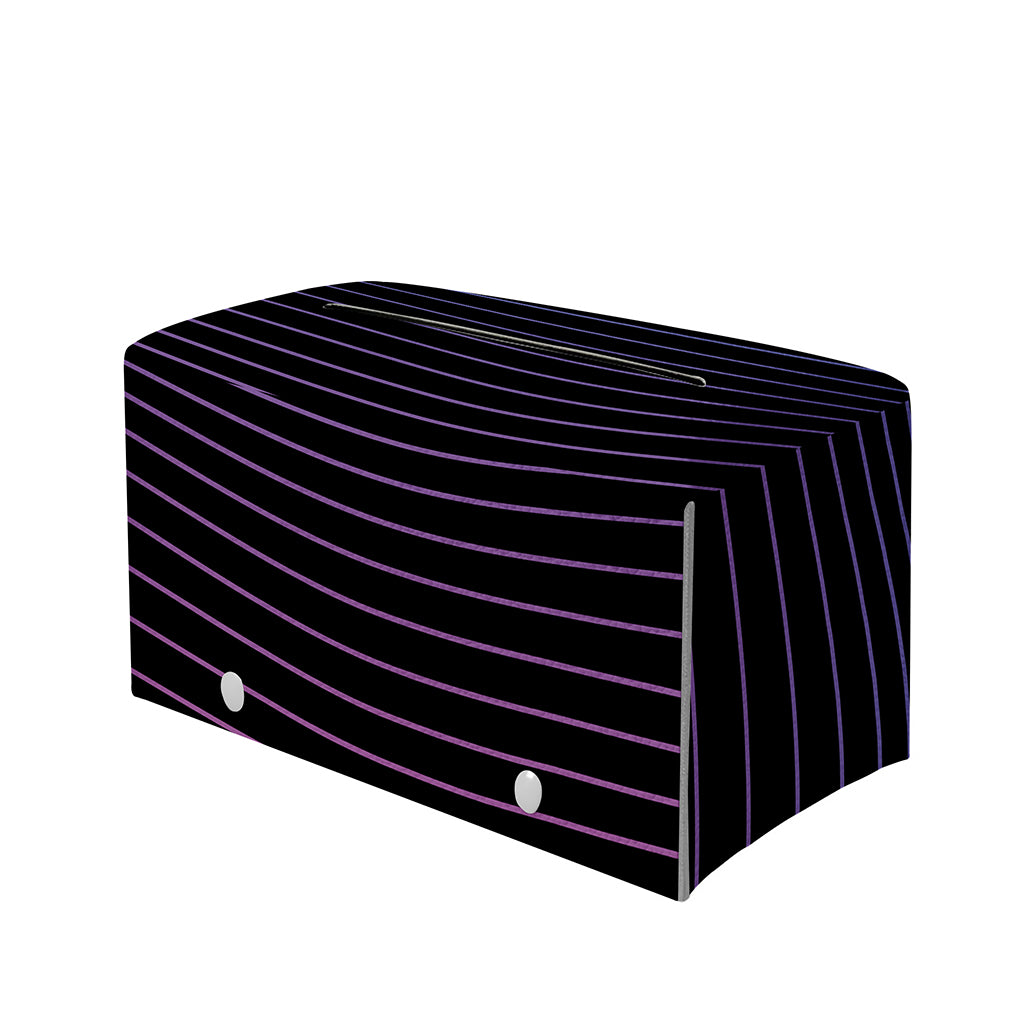 Blue And Purple EDM Wave Print Leather Tissue Box Cover