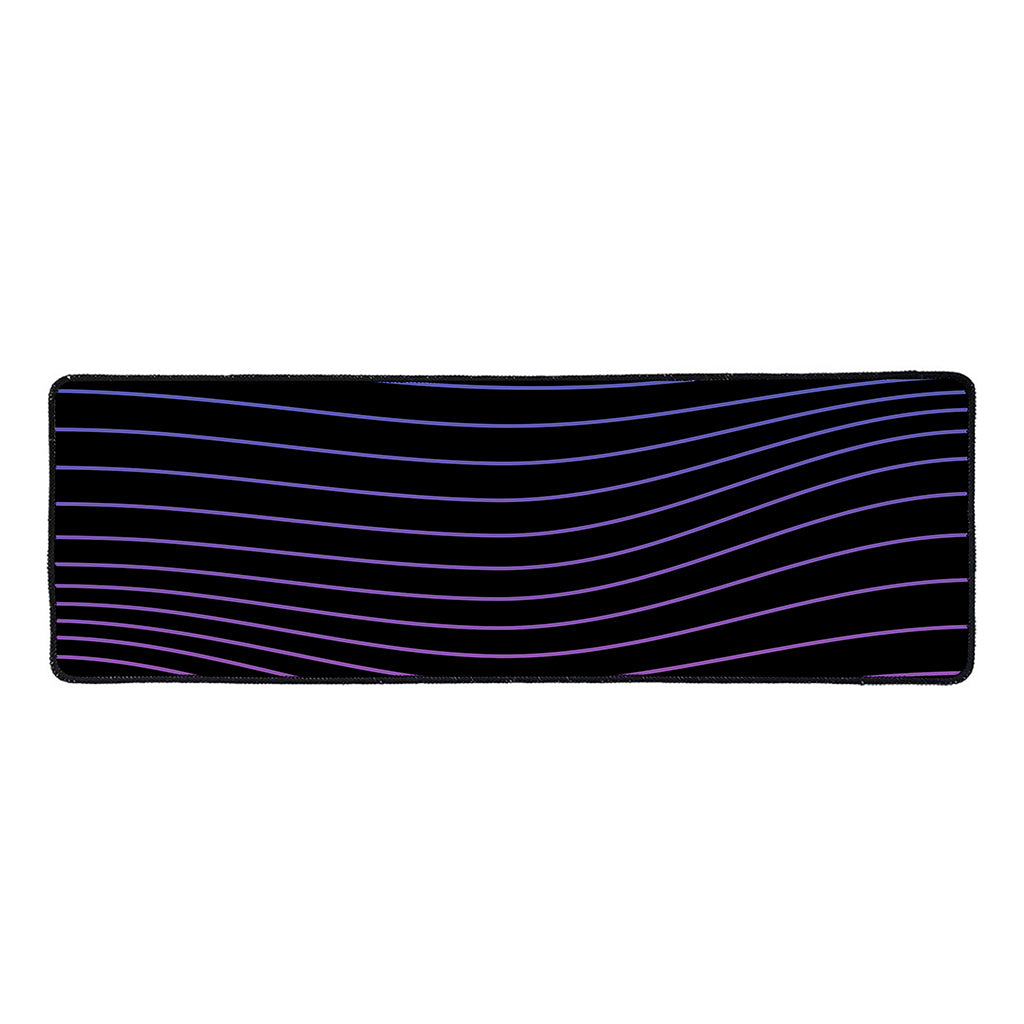 Blue And Purple EDM Wave Print Long Kitchen Mat
